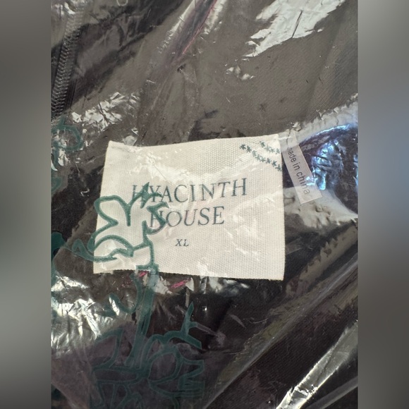 Hyacinth House bow patches faux wrap black dress size XL - Picture 7 of 10